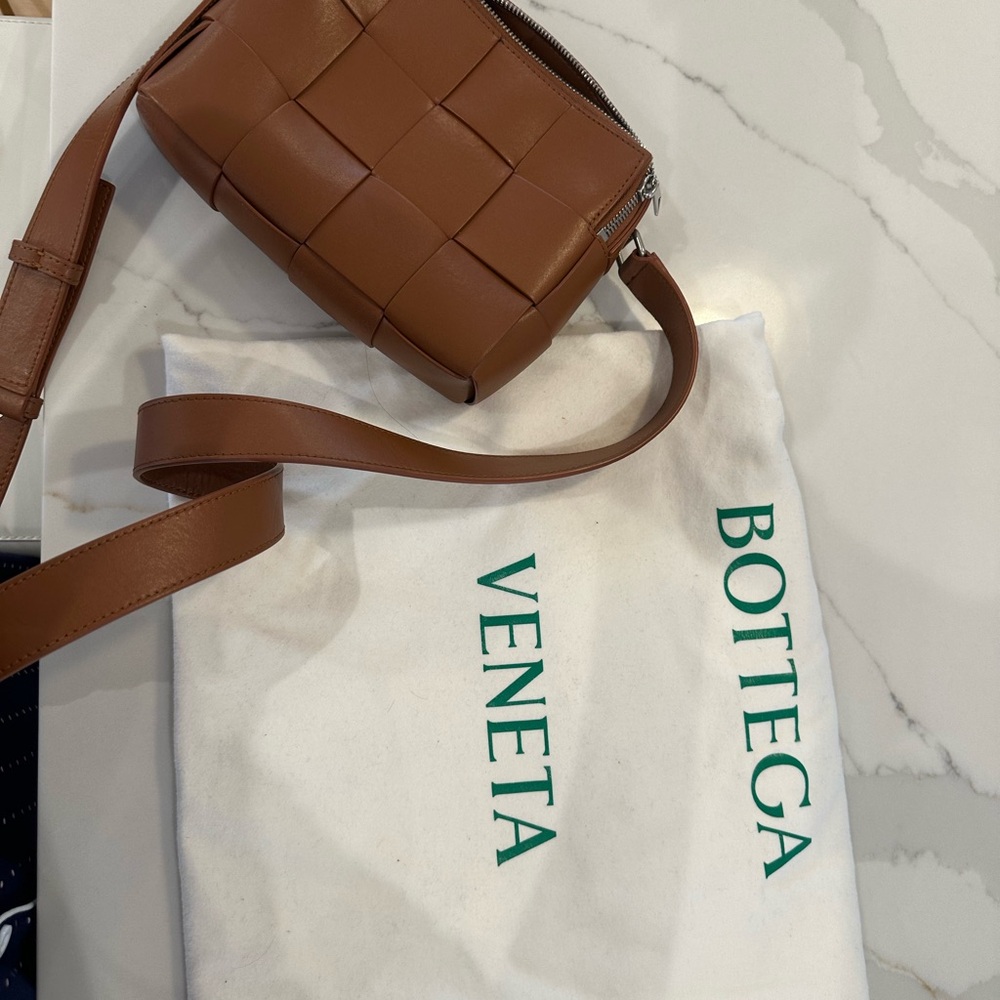 Bottega Veneta Tan Leather Crossbody Bag